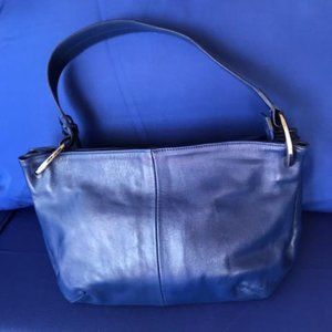 Furla. AUTHENTIC. Blue Leather Shoulder Handbag Purse EXCELLENT Condition